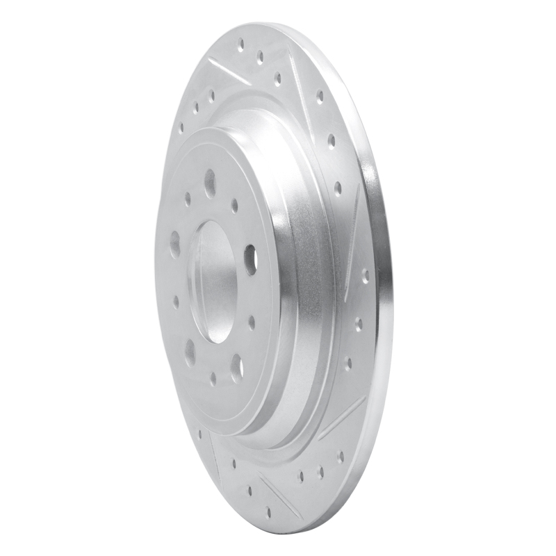 Volvo V70 Brake Rotor (1) - Rear Right - R1 Concepts - Drilled & Slotted - Silver - `98-`00